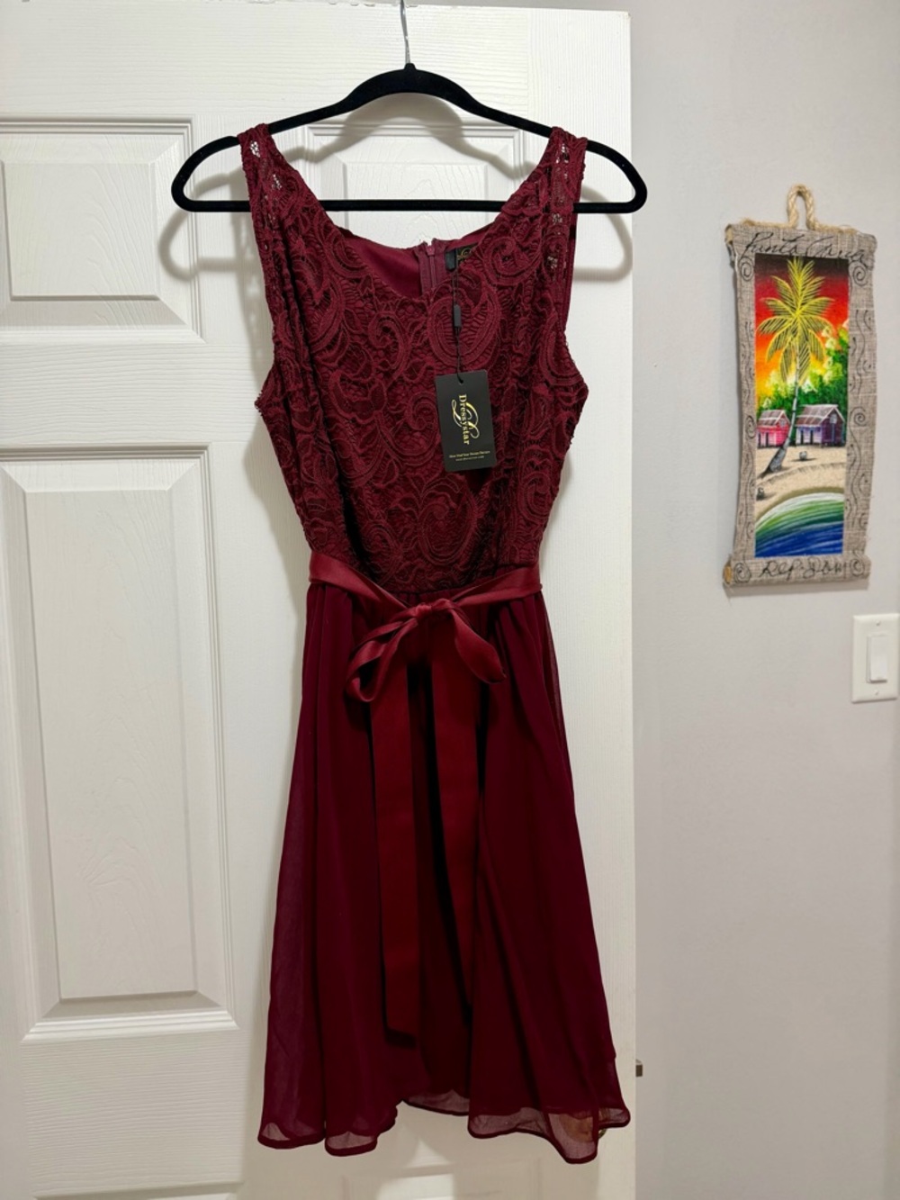 NWT burgundy sleeveless dress
